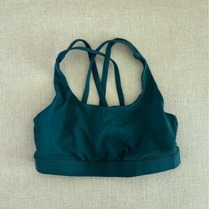Lululemon Green Sports Bra with Racerback Design